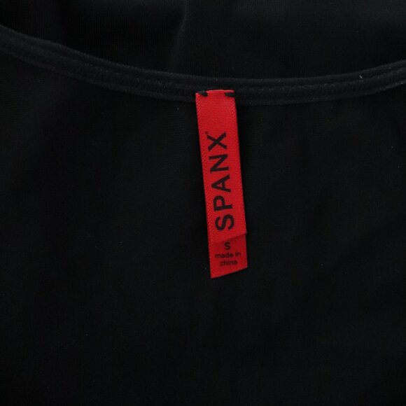 Spanx Black Sz S Suit Your Fancy Open-Bust Cami Stretch Lightweight Tank Top - Picture 7 of 8